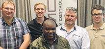 Cape Town Branch – newly-elected committee (Back – from left to right: Riaan du Plessis, Wade Shuttleworth, Johan Maritz and Lyle Munro. Front: Benoit Binwa).
